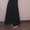 Длинное черное облегающее платье из эластичного трикотажа #388071