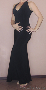 Длинное черное облегающее платье из эластичного трикотажа - Изображение #1, Объявление #388071