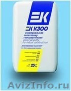 Шпаклевка «EK K-300» белая для стен и швов ГКЛ с лентой (25кг) - Изображение #1, Объявление #666072